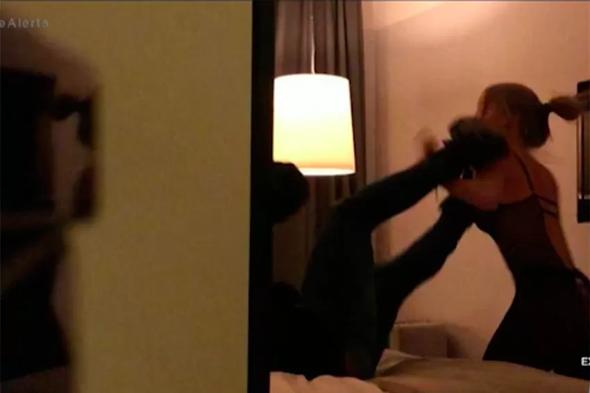 El programa Cidade Alerta mostró una imagen de la supuesta pelea en el hotel parisino