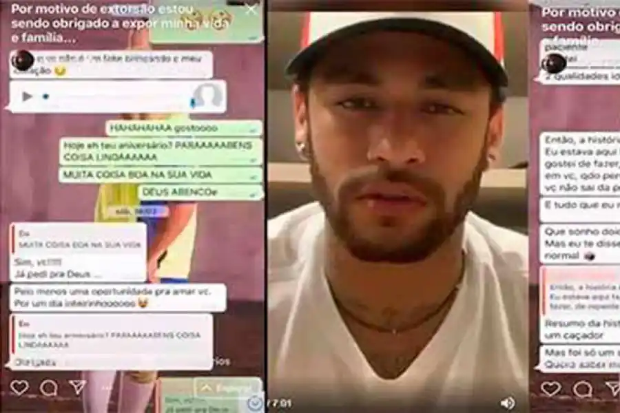 Neymar mostró supuestas capturas de los chats 