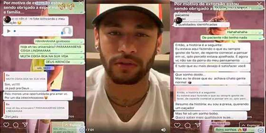 Neymar mostró supuestas capturas de los chats 