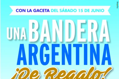 Recibí una bandera celeste y blanca de regalo