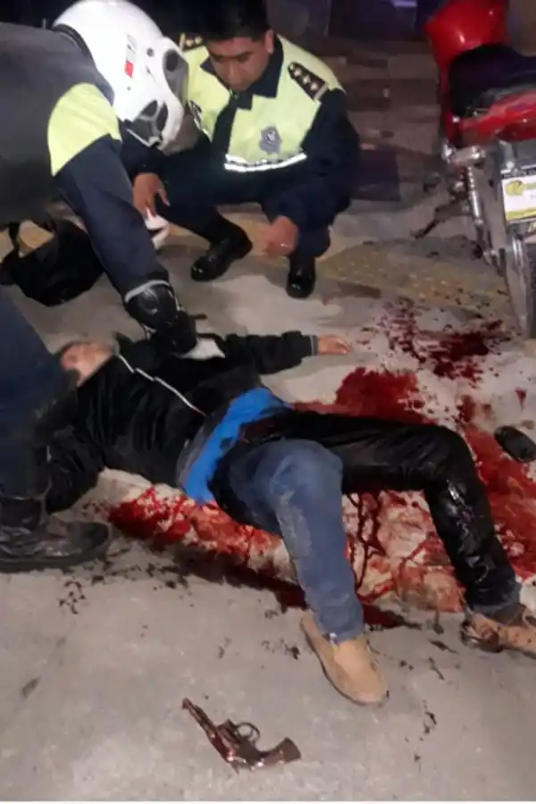 El ladrón herido, detenido por la Policía.