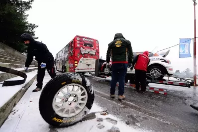 Campeonato Argentino de Rally: La nieve no dejó reconocer los caminos en Esquel