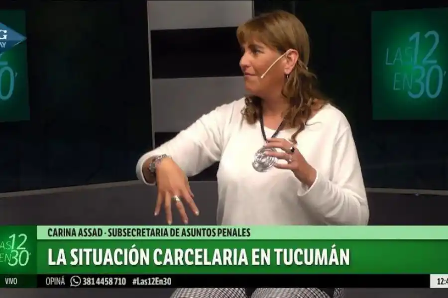CARGO. Assad es subsecretaria de servicios penitenciarios.