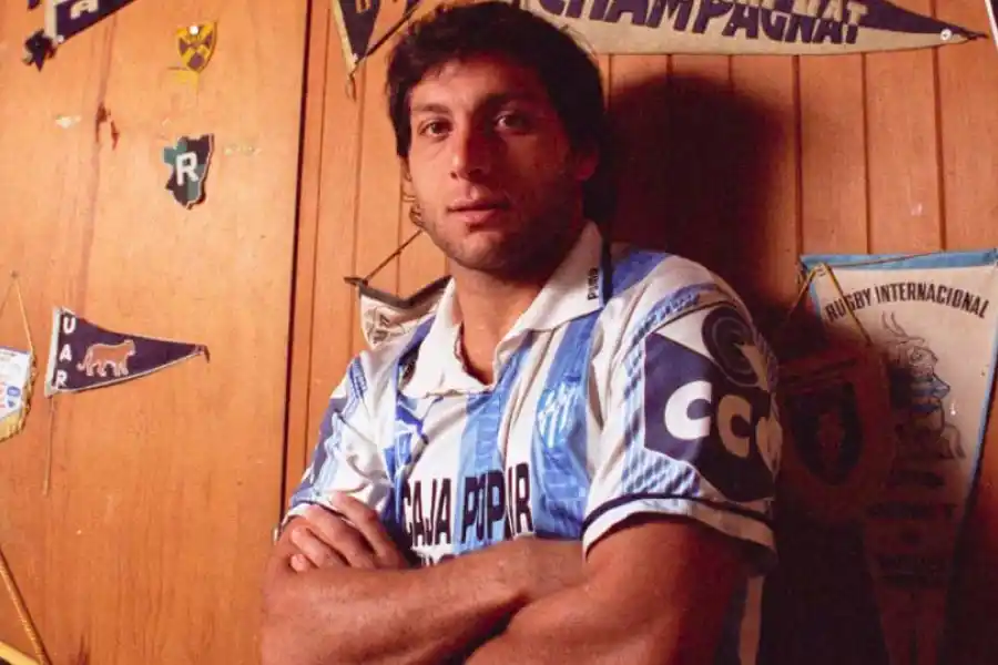 Terán, con la camiseta de su querido Atlético. 