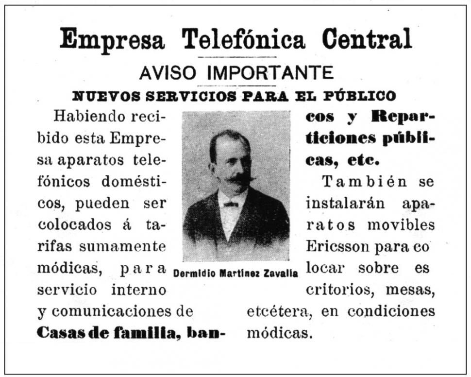 “EMPRESA TELEFÓNICA CENTRAL”. Un aviso publicado en Tucumán en 1901. 