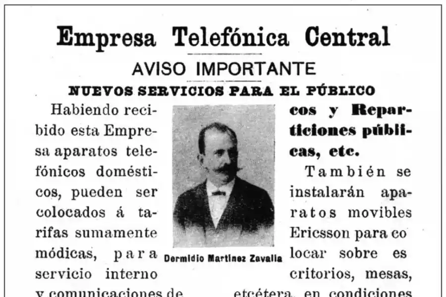 “EMPRESA TELEFÓNICA CENTRAL”. Un aviso publicado en Tucumán en 1901. 
