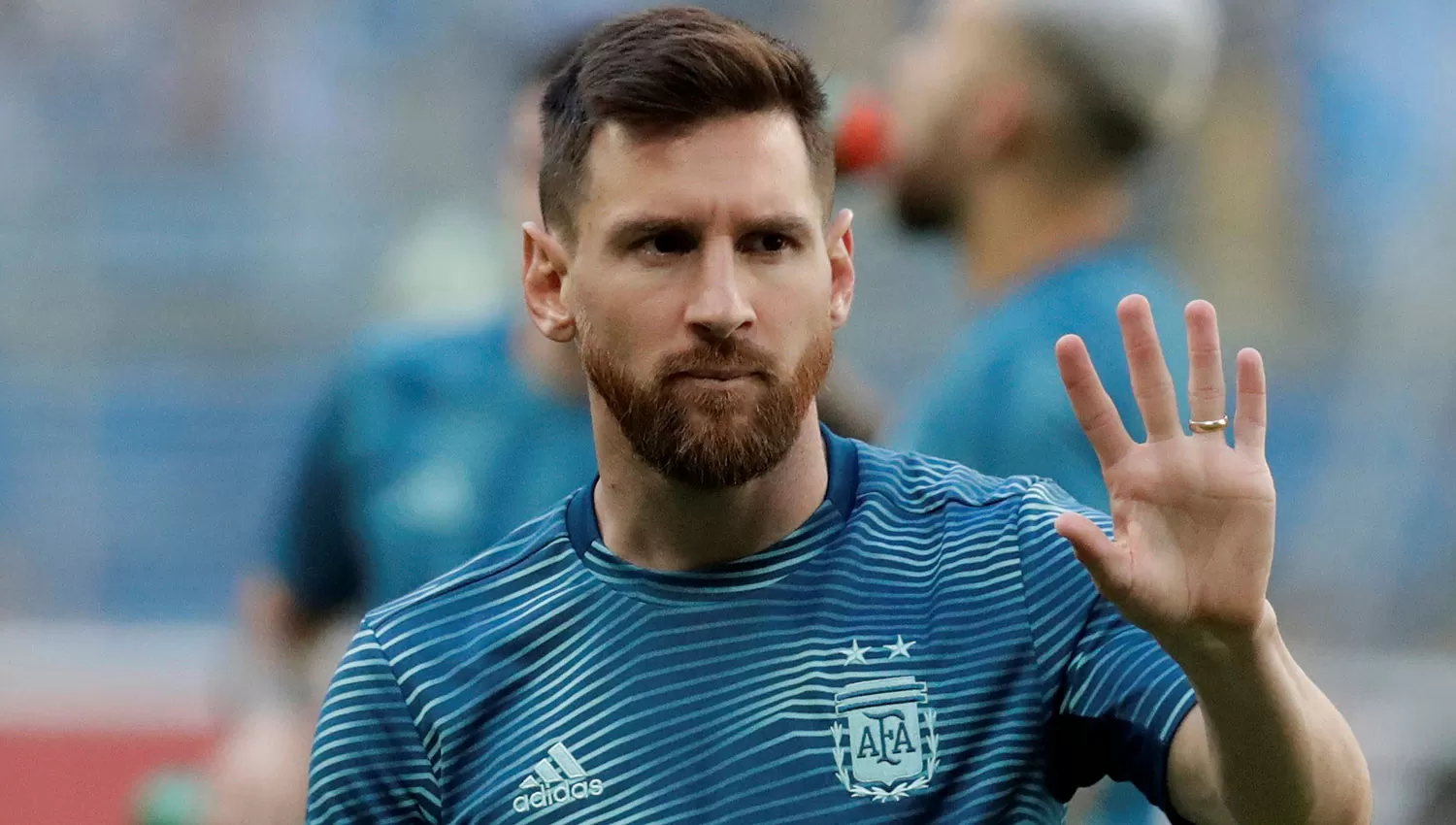 Messi comenzó con los festejos ayer, luego del triunfo argentina ante Qatar. REUTERS