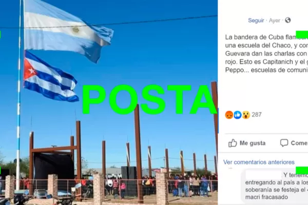 S hubo un acto escolar en Chaco donde se iz la bandera de la