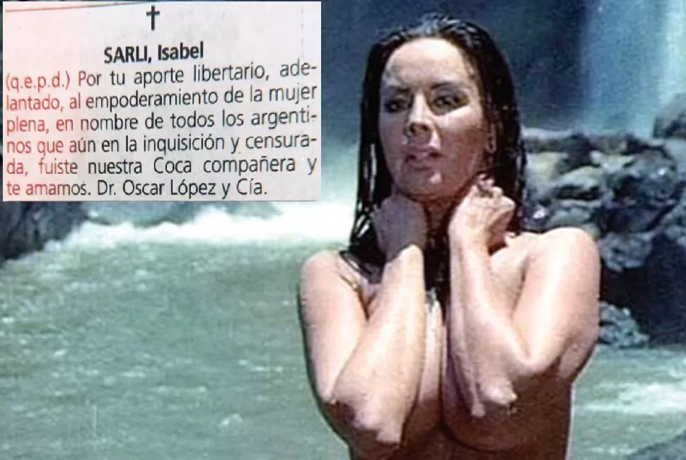 ÍCONO. Isabel Sarli, leyenda del cine argentino. 