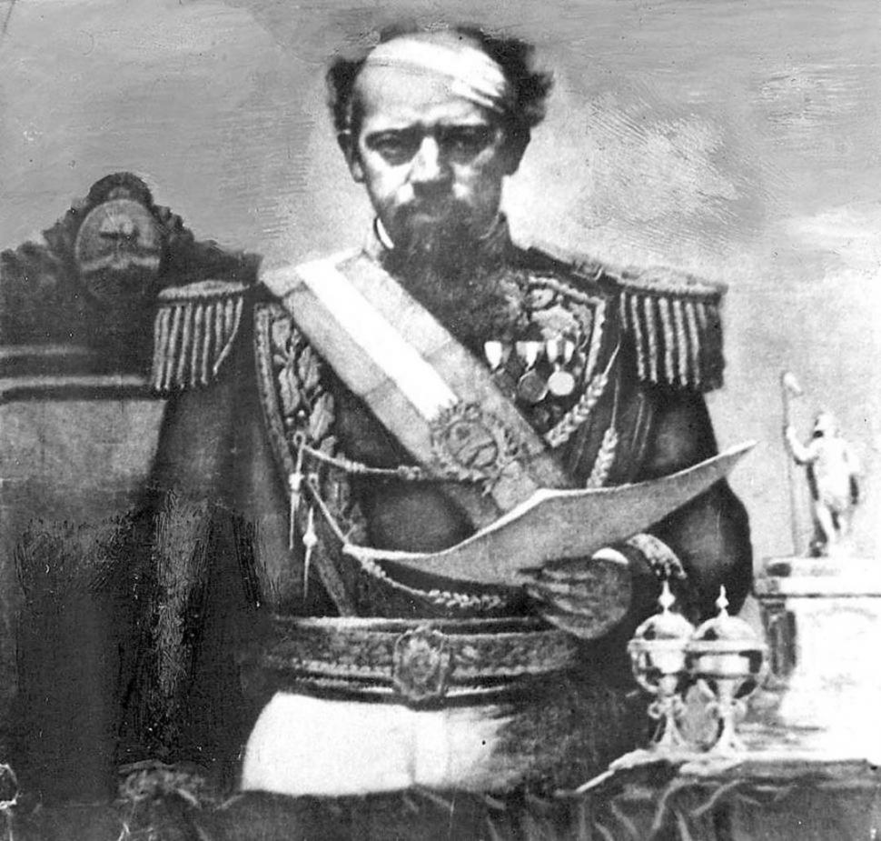 TRAS EL ATENTADO. En este detalle del óleo de Blanes, aparece Roca hablando vendado en el Congreso, rato después del atentado que sufrió.
