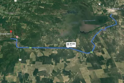 Este es el itinerario que debía cumplir el colectivo que se accidentó en La Madrid