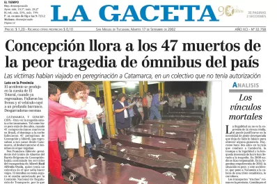 Otros accidentes de colectivos que enlutaron a Tucumán