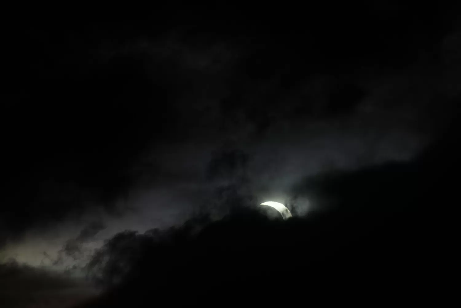 HERMOSO. El eclipse solar desde el Cerro San Javier.