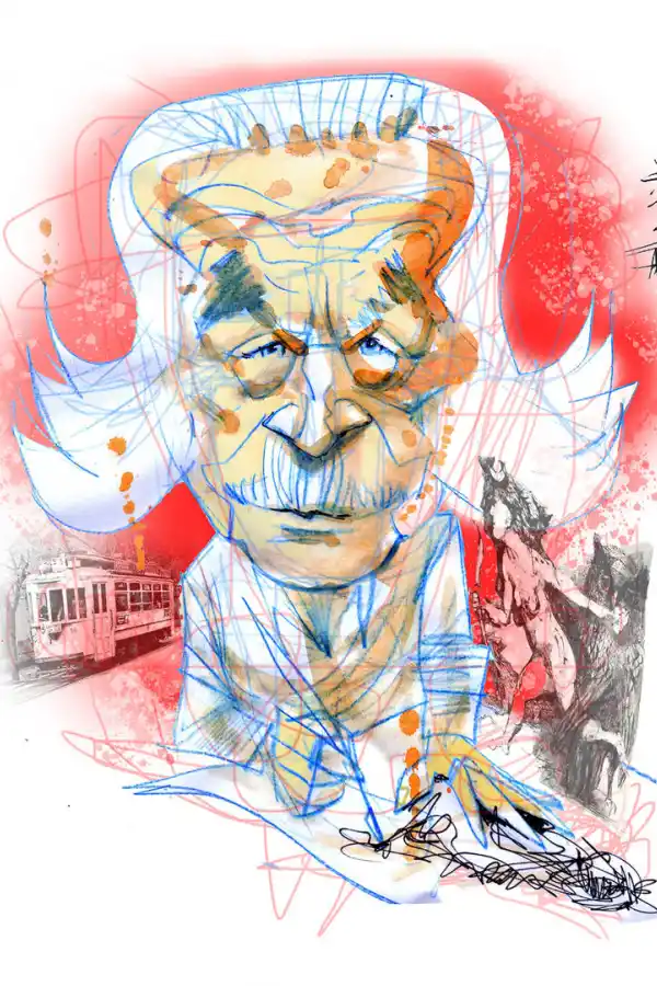 EL MÚSICO. Uno de los dibujos de Lajos Szalay que integran la monografía que la Universidad Nacional de Tucumán le publicó en 1954. 