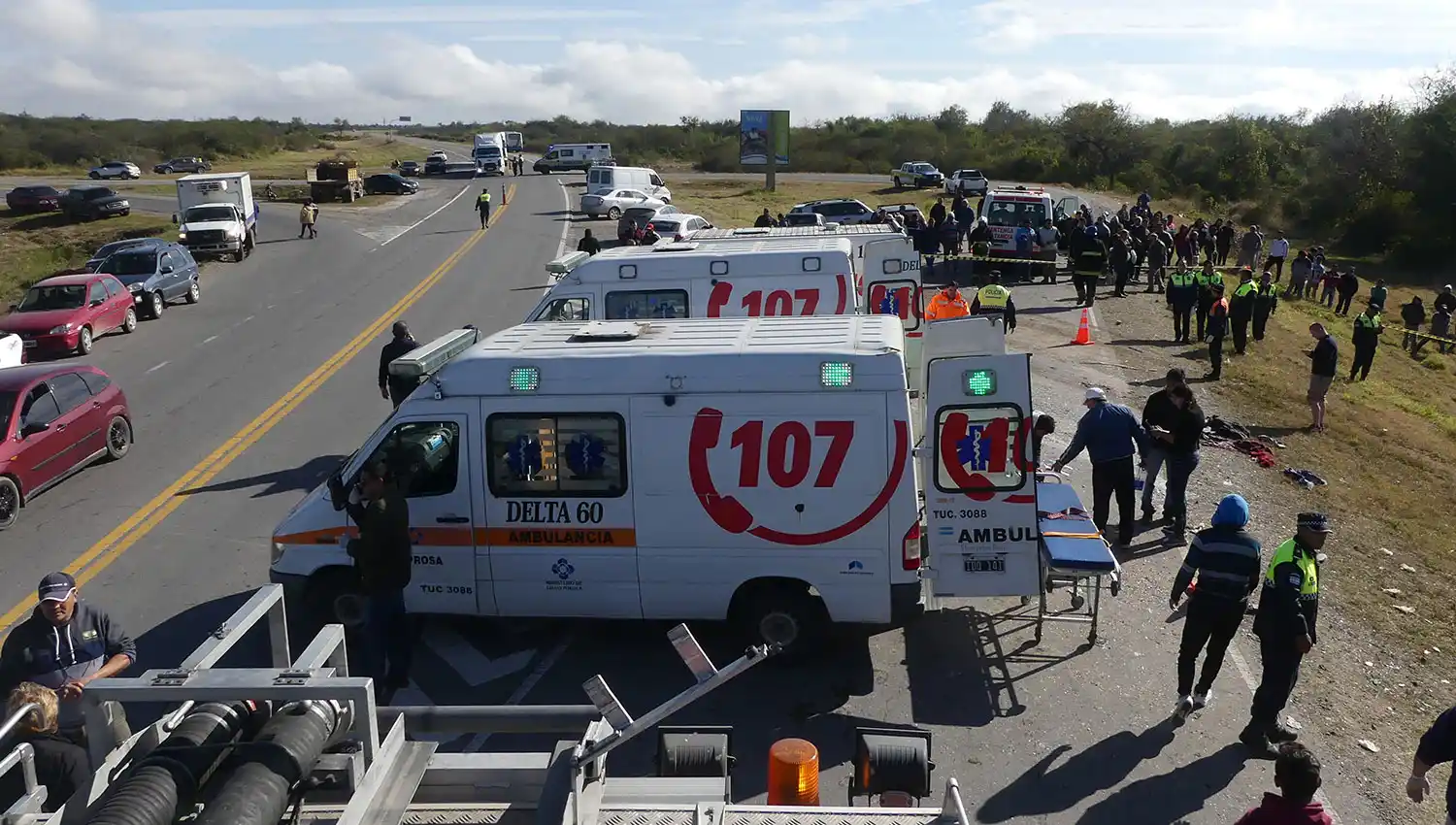 La tragedia ocurrió en los cruces de las rutas 308 y 157. LA GACETA/FOTO DE OSVALDO RIPOLL
