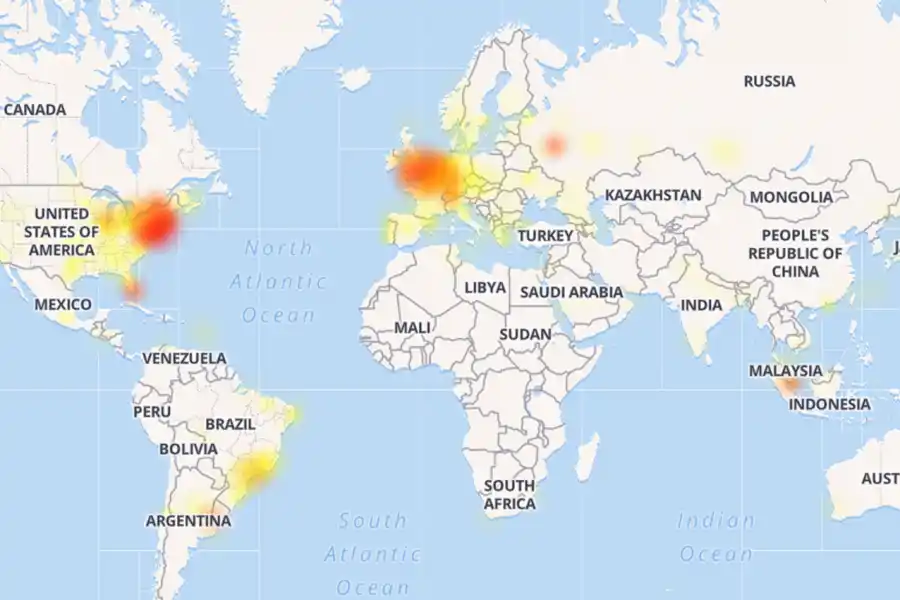 Mapa de los problemas experimentados por usuarios de Instagram
