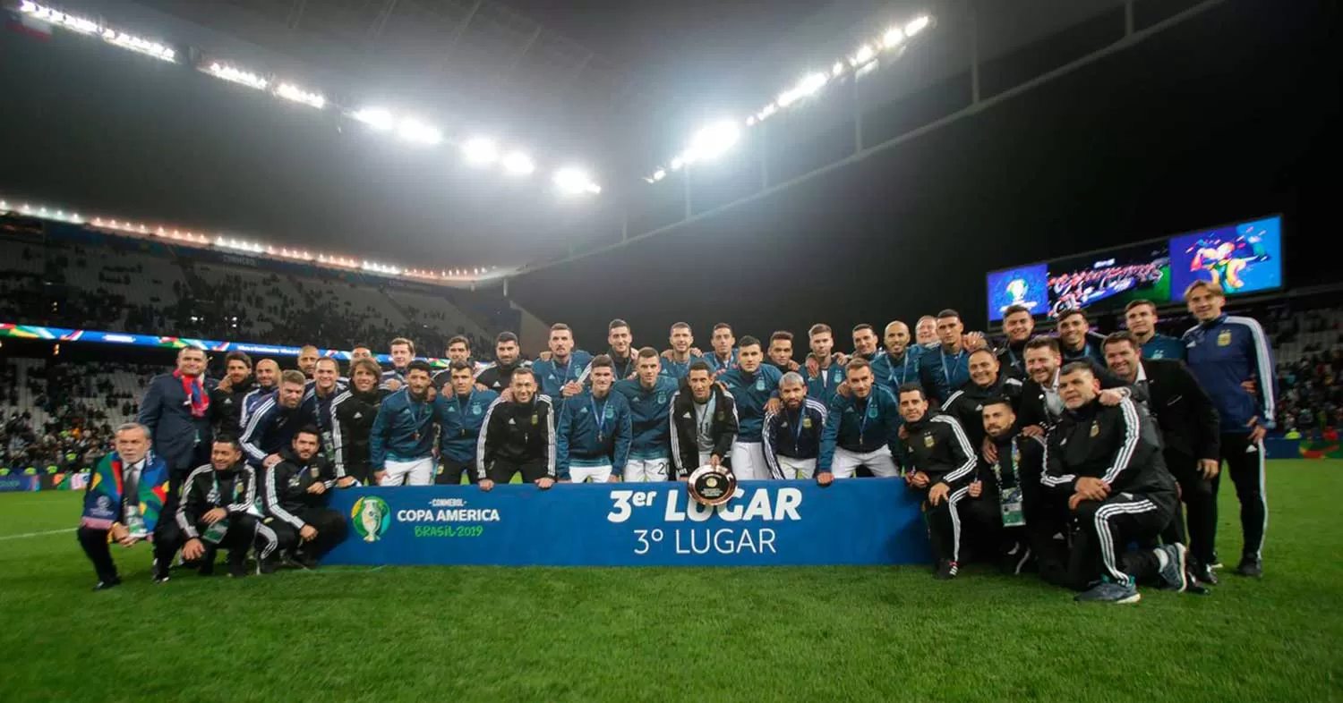 DELEGACIÓN ARGENTINA. El equipo fue tercero en la Copa América.
