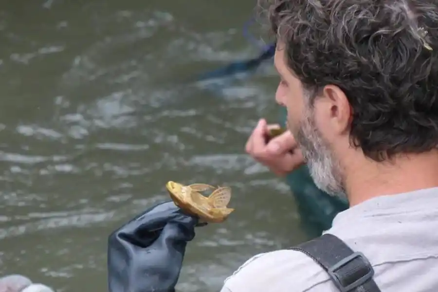 EL HALLAZGO. Marcos sostiene un ejemplar: comienza la historia.