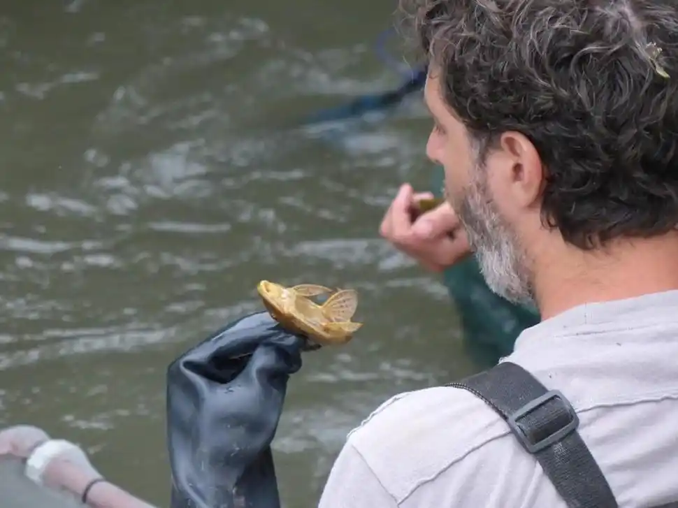 EL HALLAZGO. Marcos sostiene un ejemplar: comienza la historia.