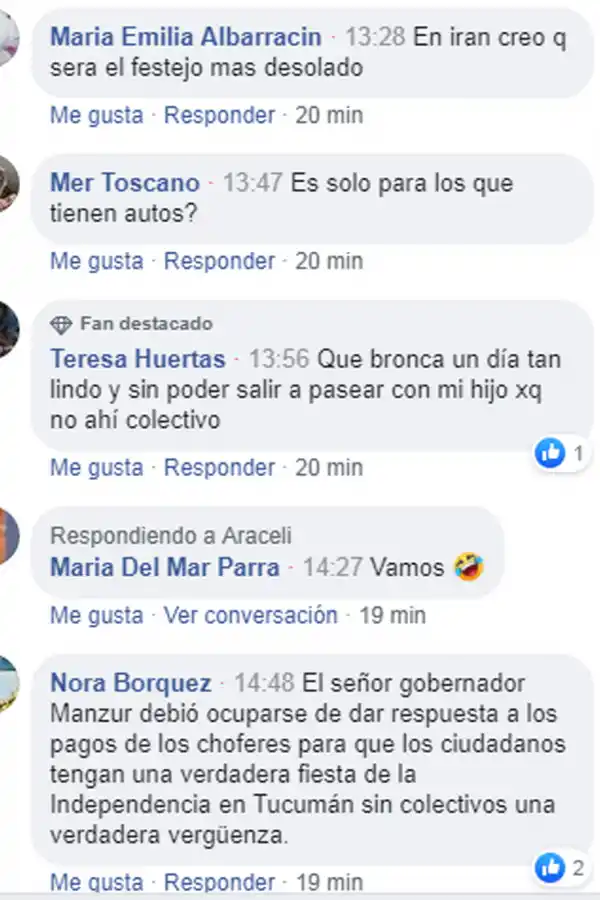 Los tucumanos, indignados porque el paro de colectivos arruinó la vigilia del 9 de Julio
