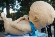 Merceditas, el feto gigante, estuvo presente durante los festejos por el 9 de julio