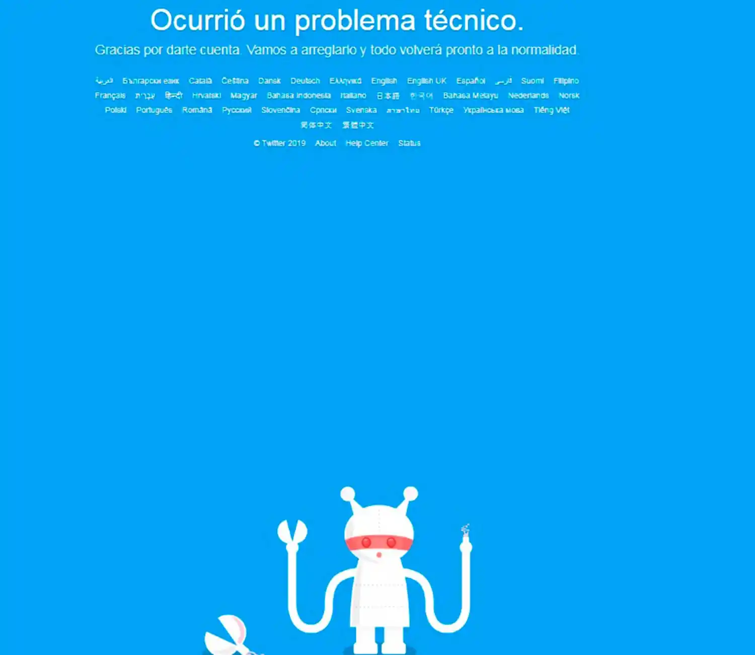 PROBLEMAS EN TWITTER. Se cayó la red social del pajarito.