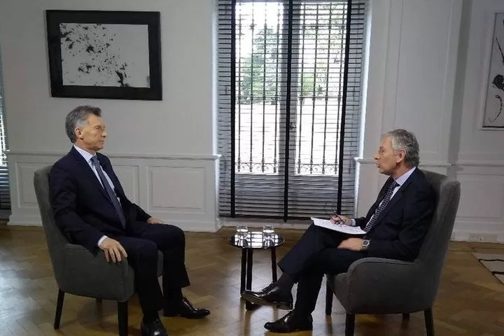 Mauricio Macri en una entrevista para el programa En Diálogo con Longobardi en CNN En Español.