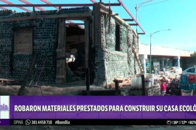Robaron materiales prestados para construir su casa ecológica
