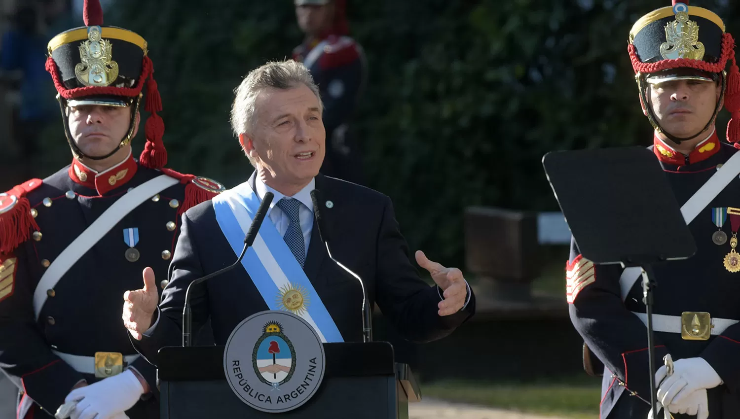 EN TUCUMÁN. Macri condujo las celebraciones por el Día de la Independencia.