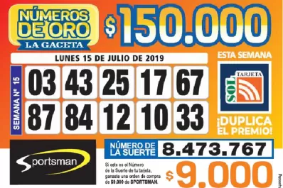 Los Números de Oro de LA GACETA