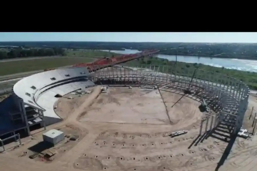 TODAVÍA FALTA. Así quedaría el Estadio Único de Santiago del Estero. captura de video