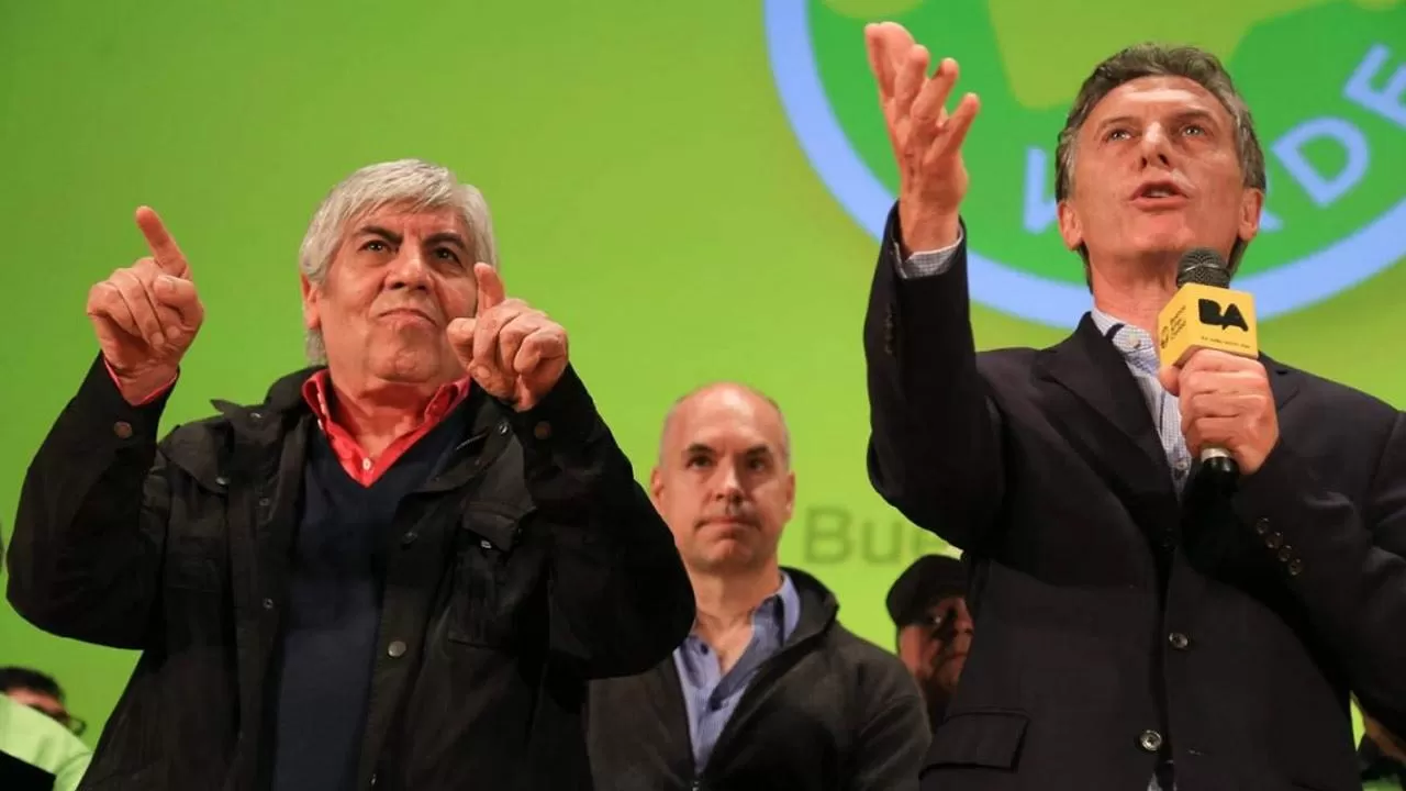 VIEJOS TIEMPOS. Moyano apoyó la candidatura presidencial de Macri en 2015. IMAGEN DE ELPAISDIGITAL.COM