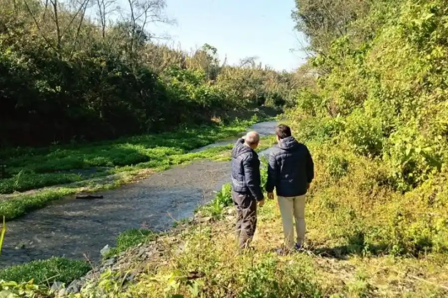 SOBRE EL RIO MUERTO. En este punto, al que se accede bordeando las fincas de limones del San Agustín, podría construirse un nuevo puente.  
