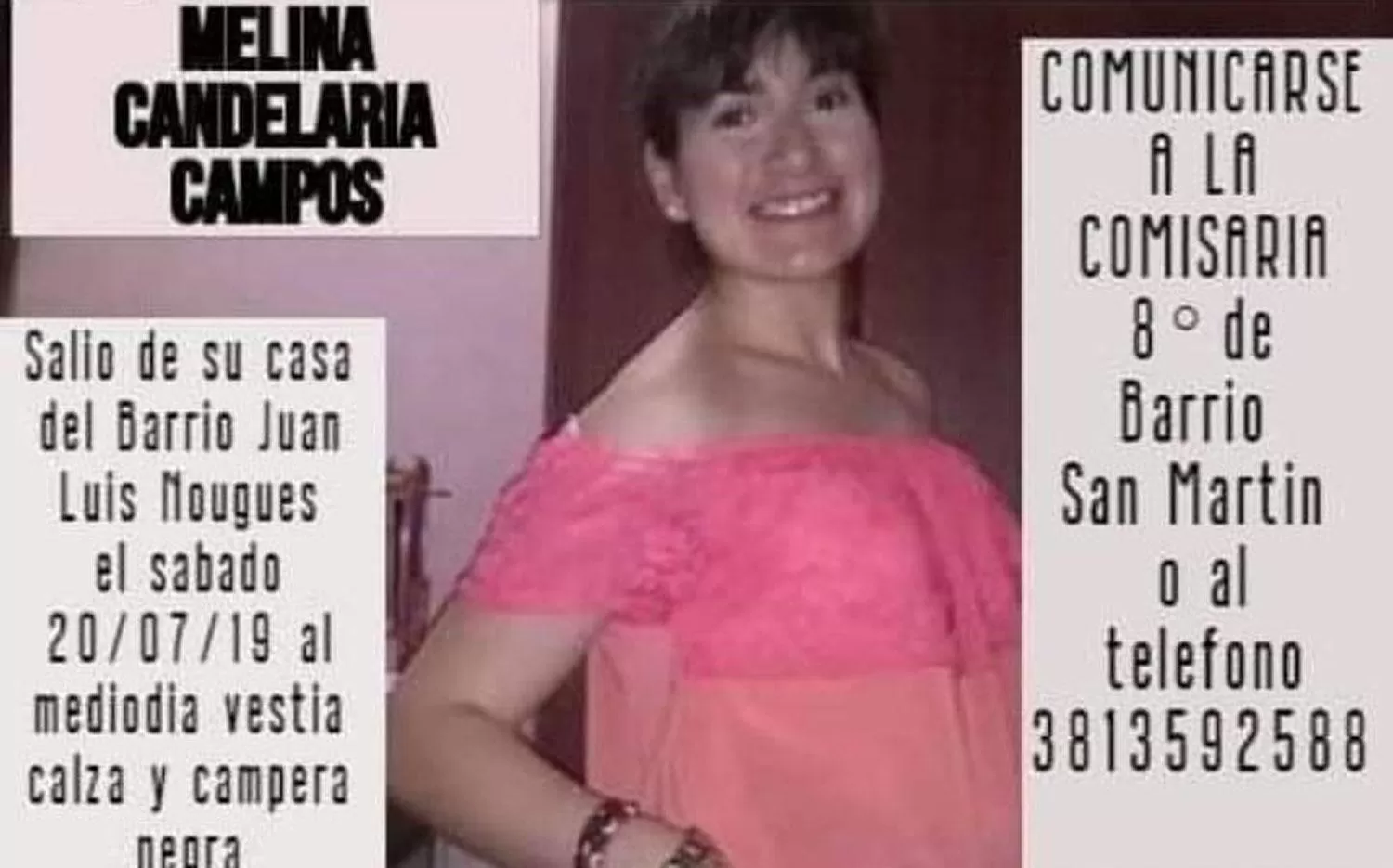 Apareció Melina Campos, la joven tucumana que era buscada por su familia