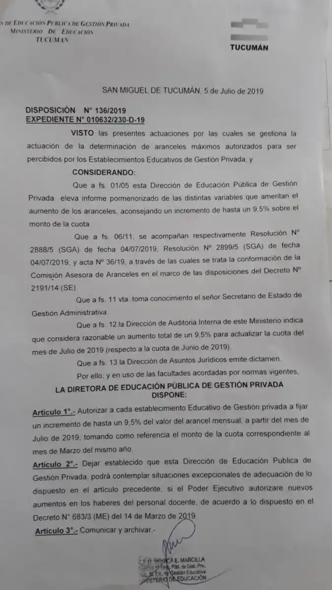 Otro golpe al bolsillo: suben hasta un 9,5% las cuotas de los colegios privados