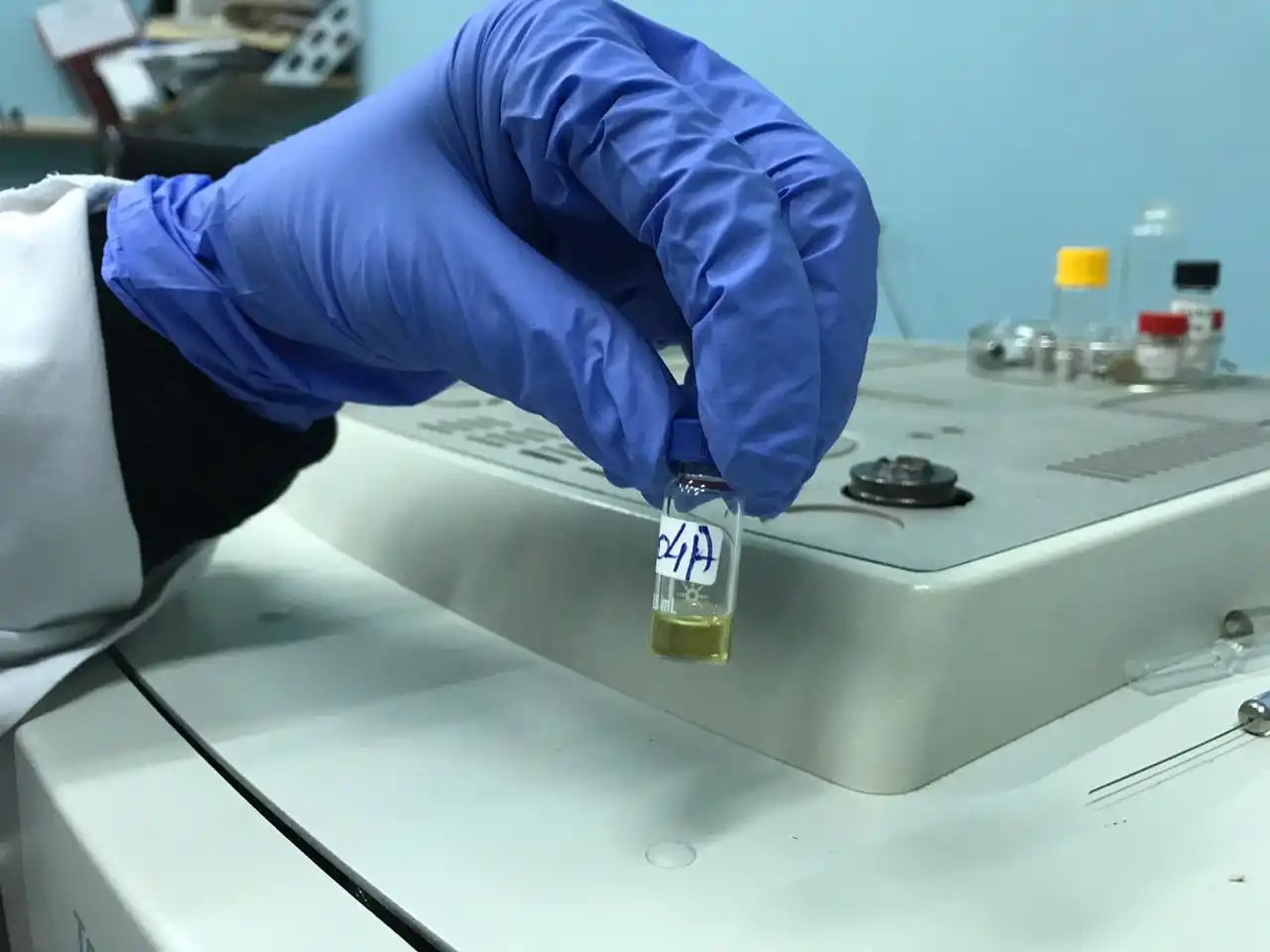 Una muestra lista para ser analizada. 