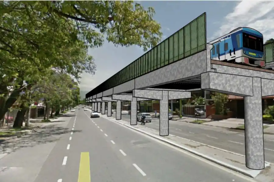 MATE DE LUNA. Según el plan, la estructura se levantaría sobre la platabanda para no afectar el ancho de la avenida.