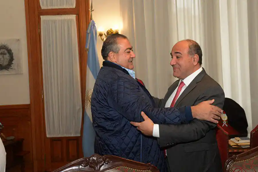 CON LA CGT. Manzur recibió a Héctor Daer, titular cegetista. 