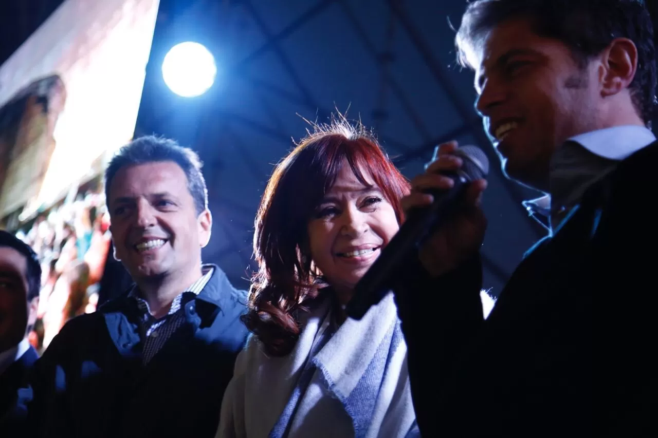 La foto de Cristina en el acto en Tortuguitas, con Massa y Kicillof