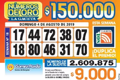 Los Números de Oro de LA GACETA
