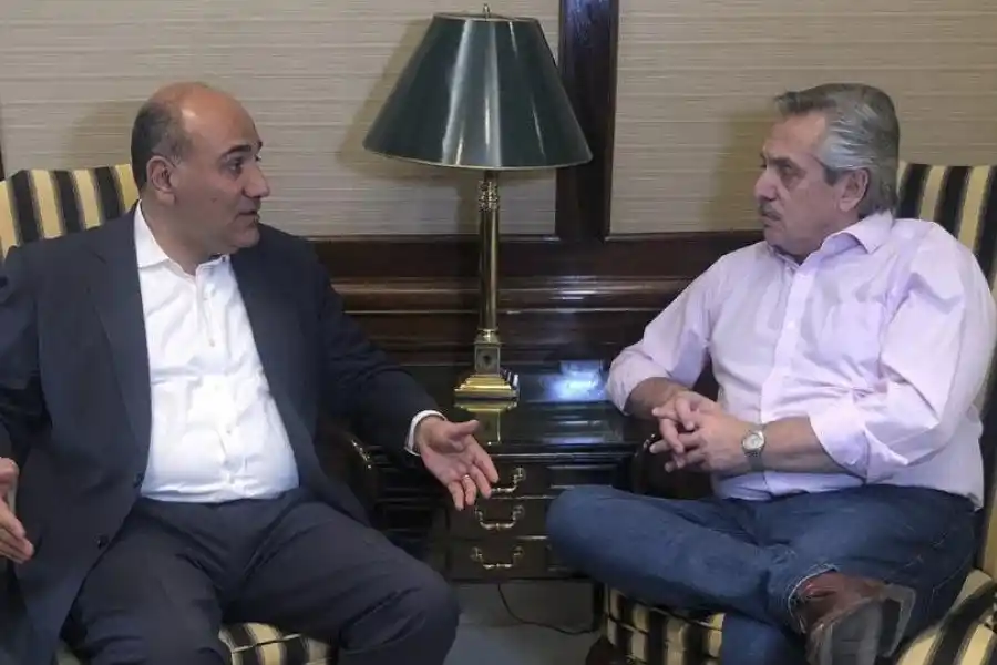 Alberto Fernández y Juan Manzur juntos en Buenos Aires.