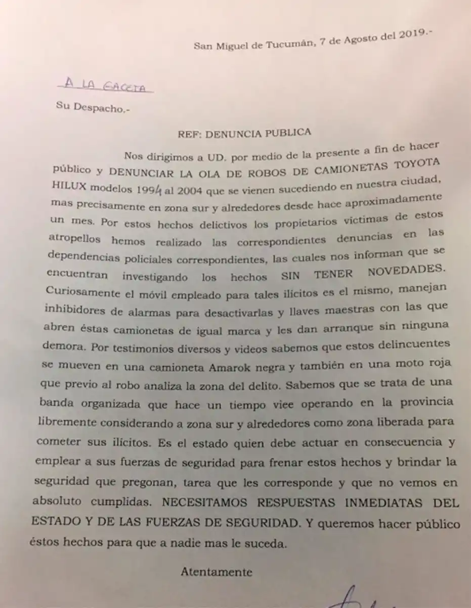Por las redes sociales descubrieron una red de robo de camionetas