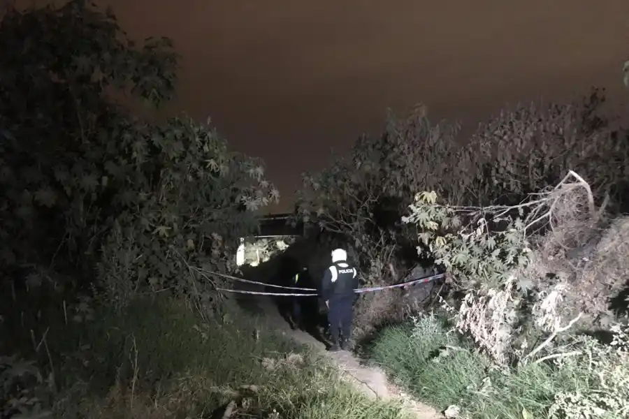 El puente donde encontraron colgado a Benjamín, alrededor de las 17.