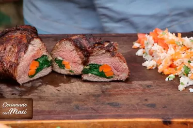 Hoy, en Cocinando con Maxi: colita de cuadril rellena a las brasas