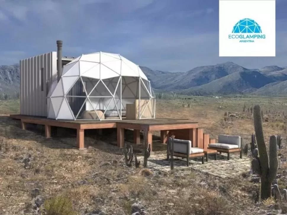 GLAMPING. El modelo de una habitación-domo en los Valles Calchaquíes. ecoglamping