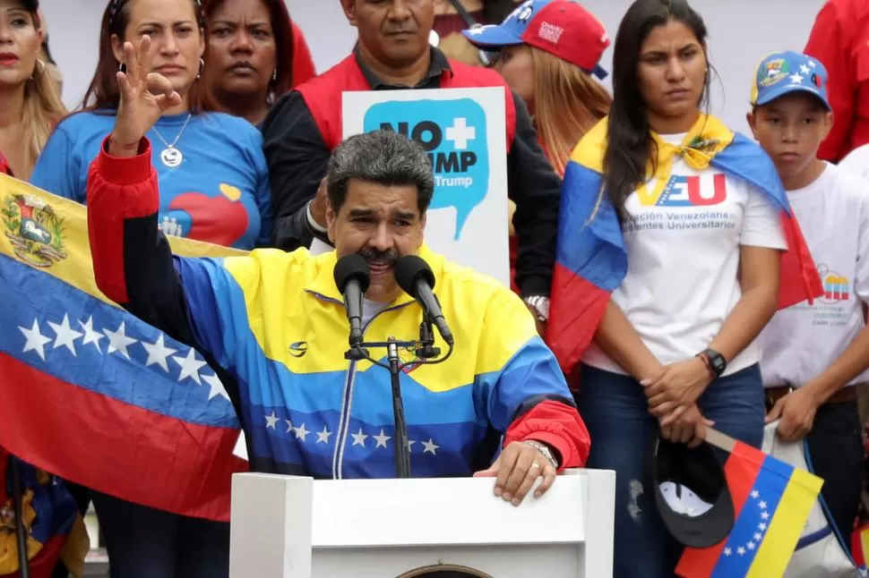 ACUSACIONES. Maduro dijo en un acto que Guaidó es un “bandido” que traiciona a Venezuela.  reuters