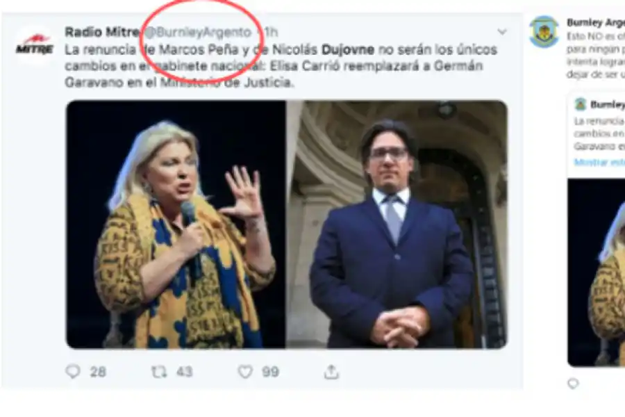 Son falsas la mayoría de las cuentas que publicaron que Peña y Dujovne renunciaron