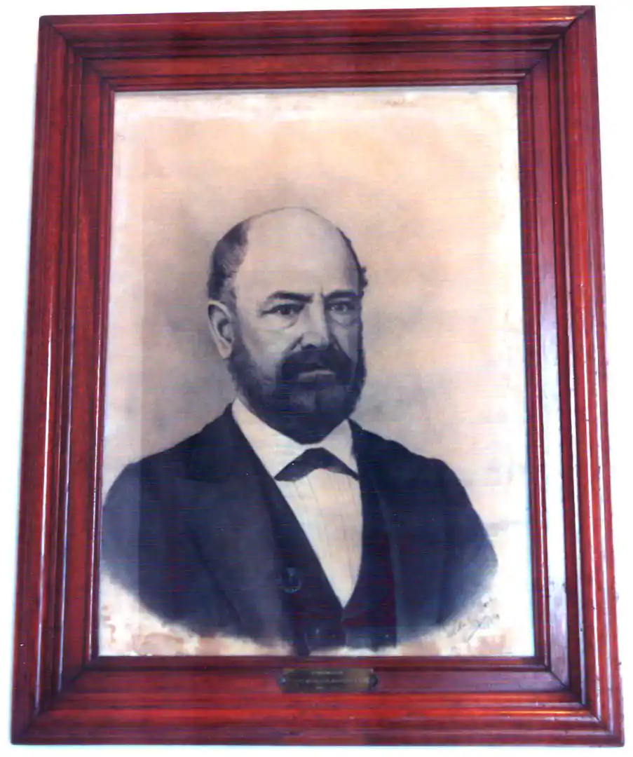 EN LOS AÑOS MOZOS. Wenceslao Posse en su época de gobernador, en un dibujo de Lola Mora.