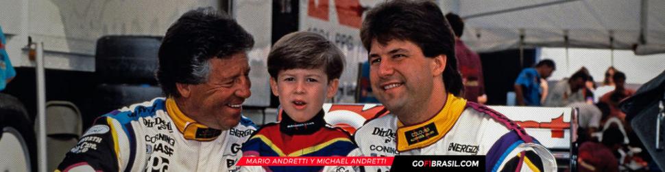 HEREDEROS. Mario Andretti, a la par de su nieto Mario Jr. y de su hijo Michael.