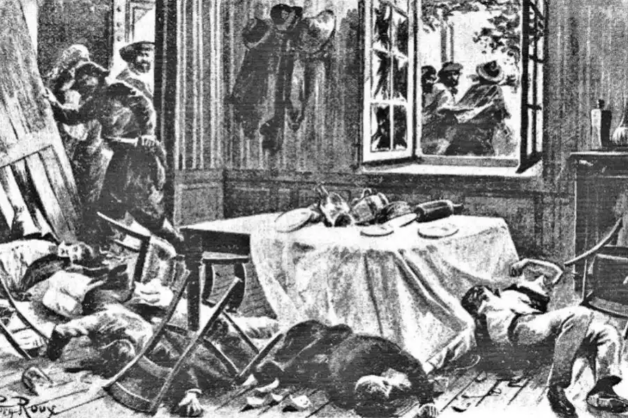 JOSÉ ANTONIO VIRASORO. Así quedó la habitación del gobernador, asesinado allí con su hermano y otros funcionarios.
